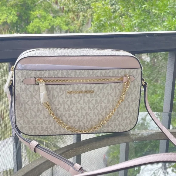 Michael Kors PVC Leather Crossbody Bag Handbag Messenger Shoulder Purse - Picture 2 of 11